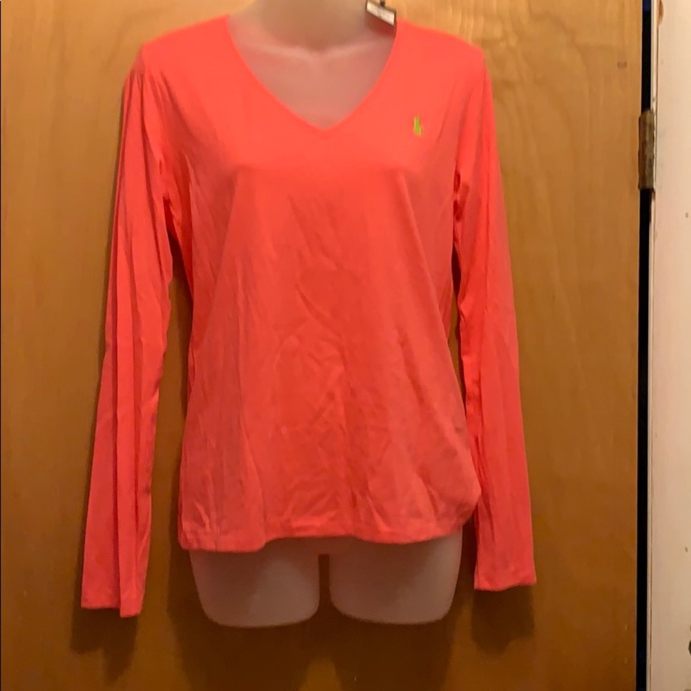 NWT Ralph Lauren  classic sz M/M pink top